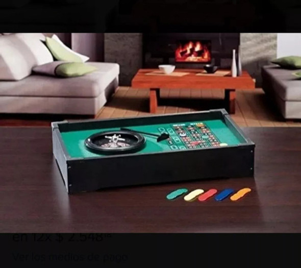 Ruleta De Mesa Tabletop 50x30 Cm Mini Juego De Madera 1