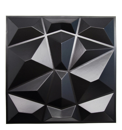 100 Placas Preta Revestimento De Parede Pvc 3d Diamante 0