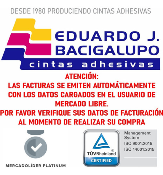 Cinta Doble Faz De Poliester Rojo Para Empalmes 48mmx50mts 1