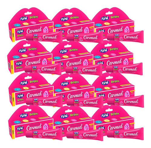 Kit 12 Unidades Hidratante Labial Carmed Fini Beijos 10g 0