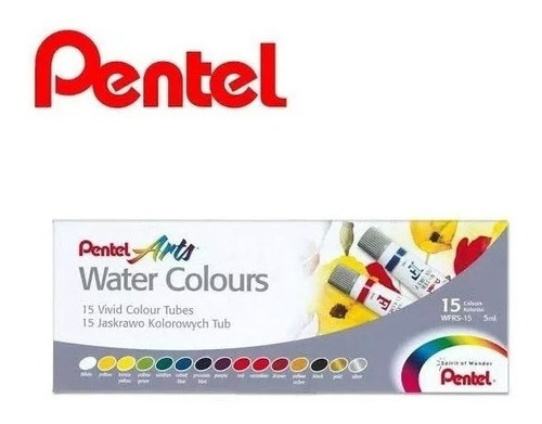 Tintas Aquarela15 Cores Pentel Water Colours Wfrs 1