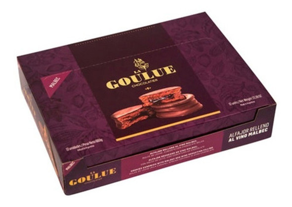 La Goulue Alfajores De Chocolates Rellenos De Vino Malbec 0
