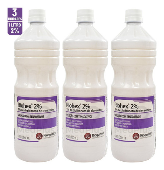 Clorexidina Riohex 2% Tenso Ativos Degermante 3 Litros 1