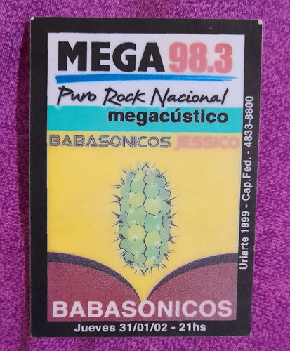 Tarjeta De Colección Show Megacústico Babasónicos 0