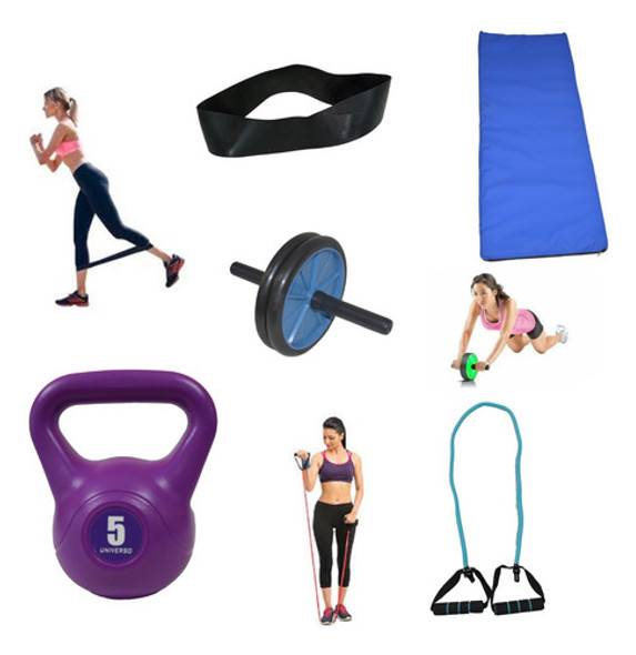Set Kit De Entrenamiento N°5 Funcional Fitness Gym Casa 0