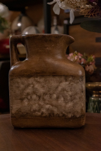 Jarrón Florero Rústica Chica Cerámica Pátina Campoamor Deco 0