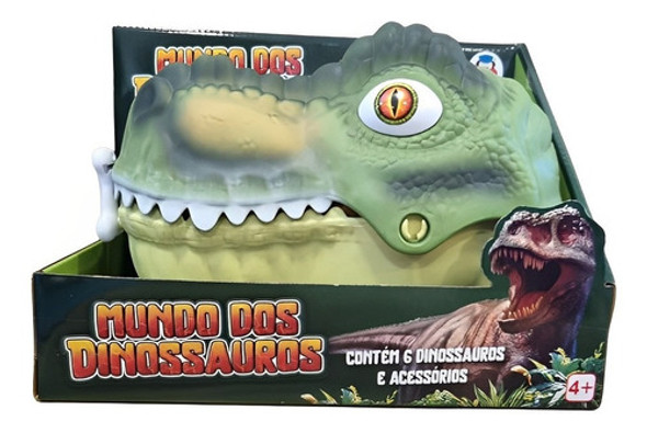 Brinquedo Cabeça Dinossauro Com 6 Unidades 0207 0
