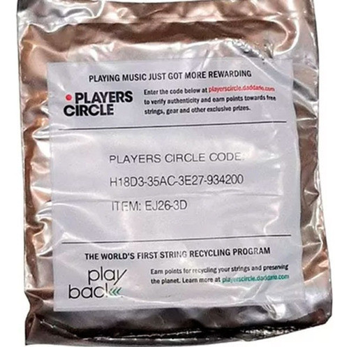 Encordado Para Guitarra Acústica Daddario Strings Ej26 3d 0