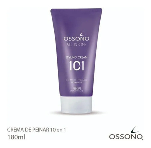 Crema De Peinar 10 En 1 X 180ml Ossono Sin Enjuague 0