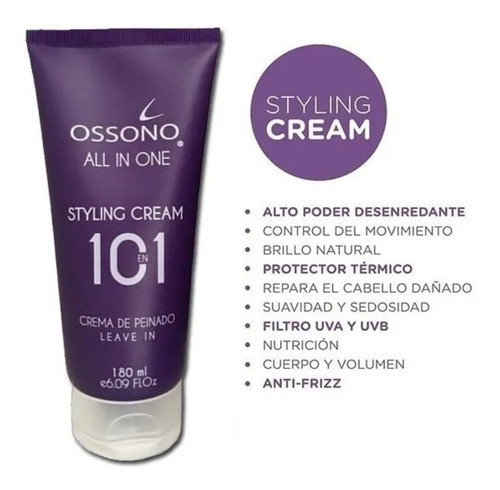 Crema De Peinar 10 En 1 X 180ml Ossono Sin Enjuague 1
