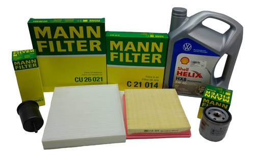 Kit Filtros +aceite Helix Hx8 5w 40suran/golf/virtus/t-cross 0