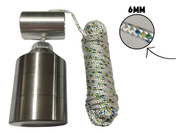 Kit  2 Prumos De 2 Kilos Em Aço Maciço, Base Apoio Alumínio. 0