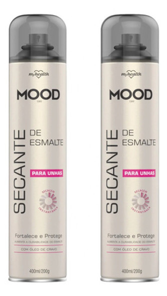 Kit 2 Spray Secador Secante De Esmalte Unha Ae Mood 400ml Mh 0