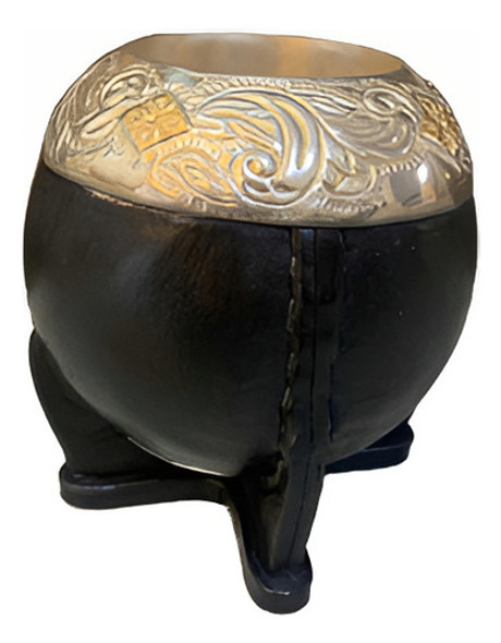 Mate Boquilla Cincelada En Plata Y Oro. Criollo. Tuset. 0