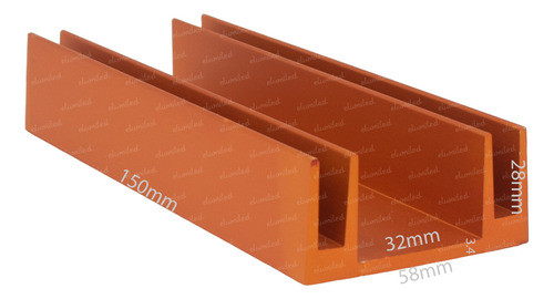 2 Disipadores Zd1 X 150mm R. T. 3.5º C/w (50x29x150mm) 0