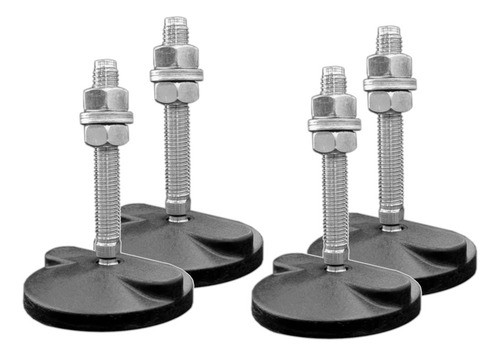 Kit 4 Sapatas Pé Nivelador Articulado Capacidade 800 Kgs M12 0