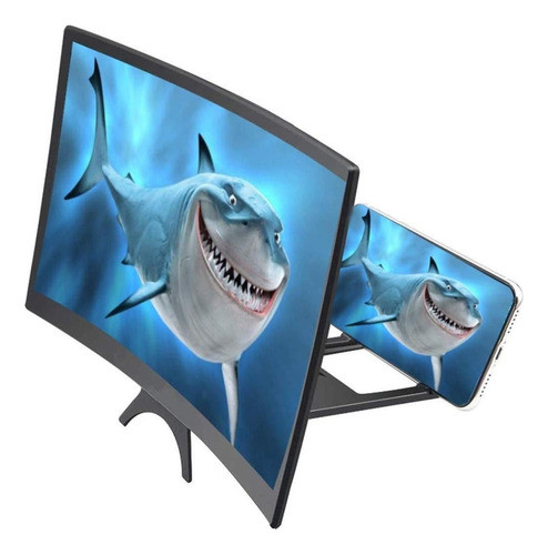 Amplificador De Pantalla Tipo Lupa Curva 12 Pulgadas Soporte 0