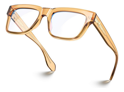 Visoone Tr90 - Gafas Cuadradas Con Bloqueo De Luz Azul Para 0
