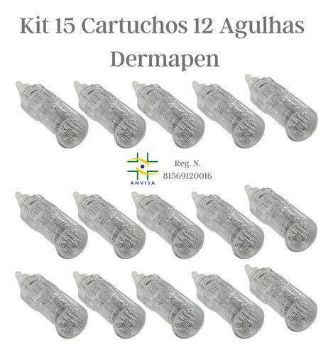 Kit 15 Cartuchos Dps 12 Microagulhas Dermapen Com Anvisa 1