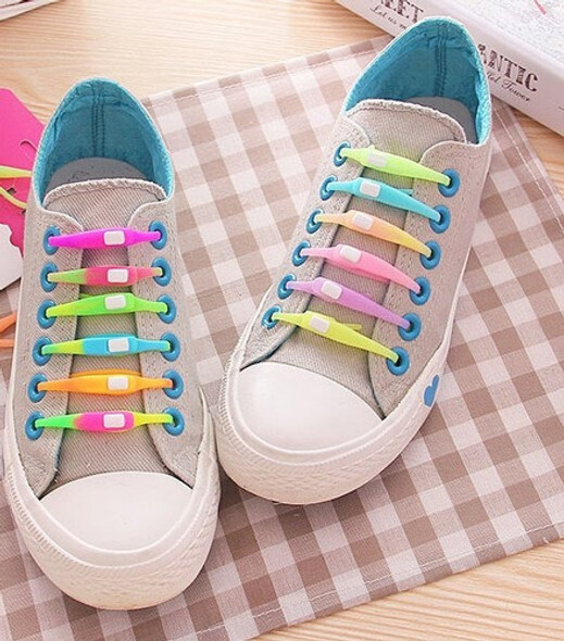 Cordones Silicona/elásticos X12 Hilaces Para Adultos Y Niños 1