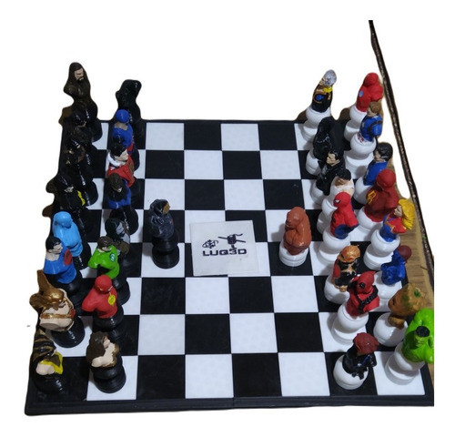 Juego De Ajedrez Marvel Vs Dc Impresión 3d 0