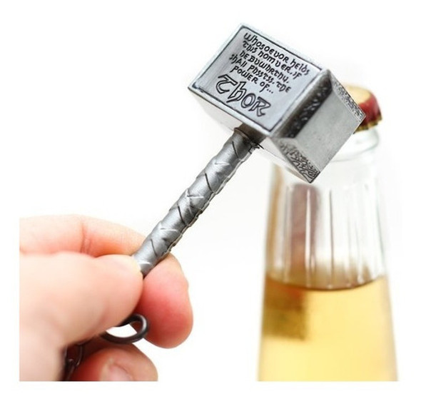 Llavero Metalico Destapador Martillo Thor Mjolnir Marvel 0
