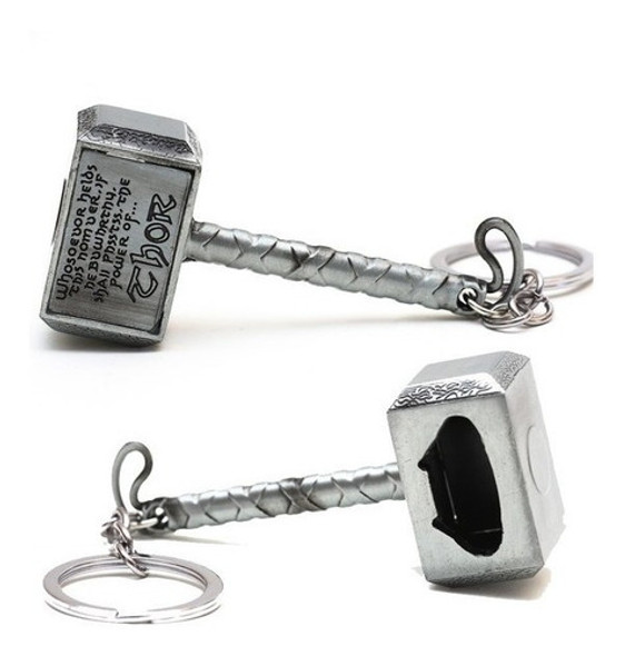 Llavero Metalico Destapador Martillo Thor Mjolnir Marvel 1