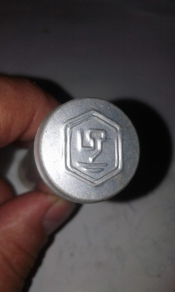 Antigua Lata Latita Aluminio Cilindrica Sellada Laboratorio 1