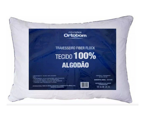 Travesseiro Ortobom Fiber Flock 50x70 - Confortável 0