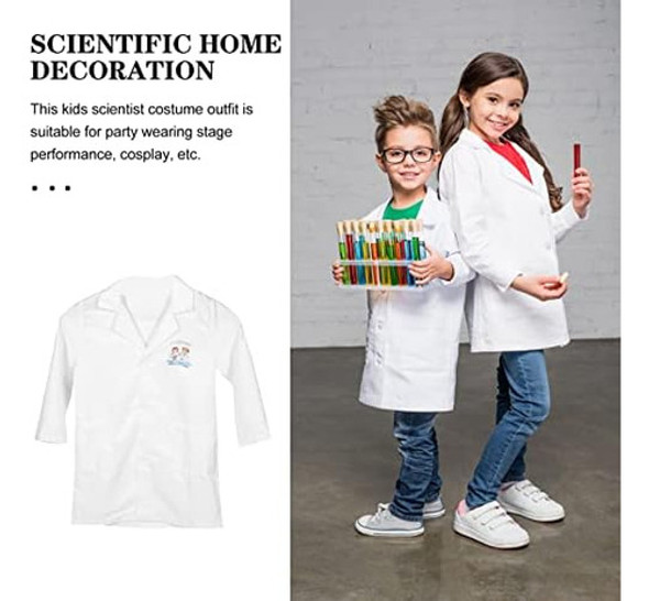 Toyvian Kids Lab Coat Roupa De Cientista Jaleco Infantil Pa 1