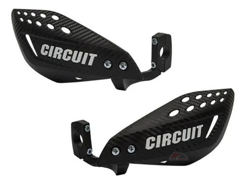 Protetor De Mão Circuit Vector Carbono Branco Pop 110 0