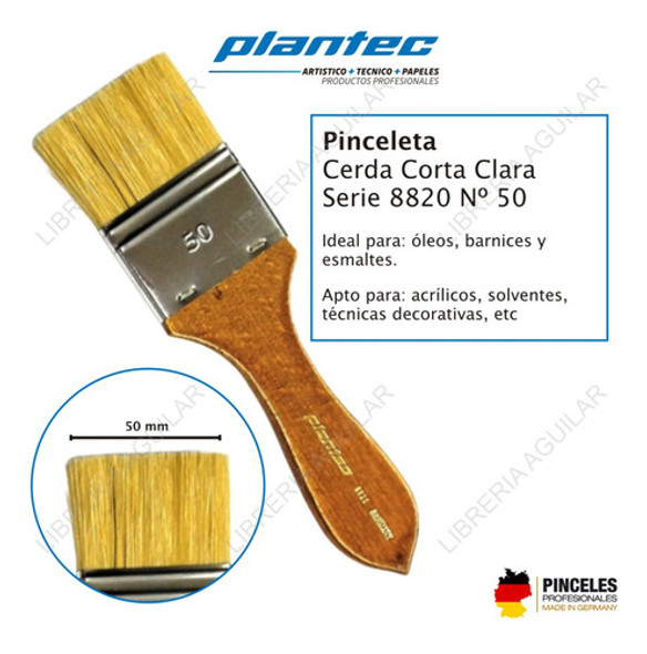 Pinceleta N° 50 S 8820 Plantec Cerda Corta Clara 1