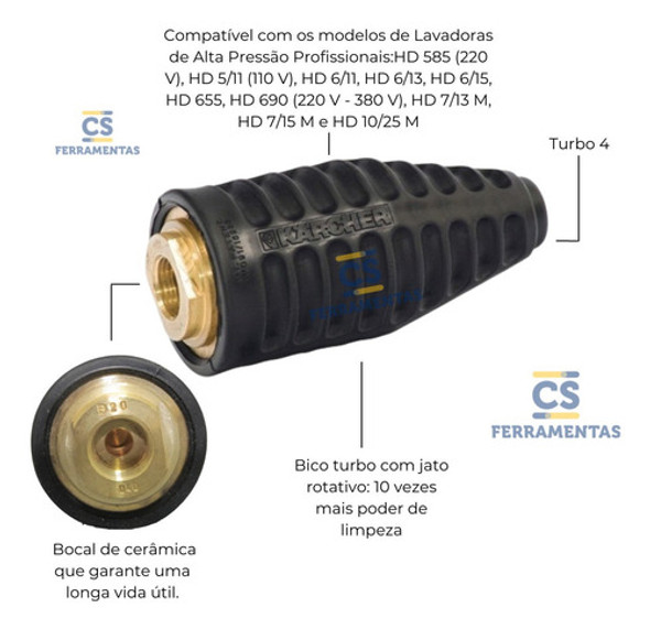 Bico Turbo Lavadora Hd585  220v Original Karcher 220v Ind 04 1