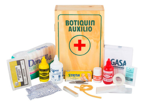 Botiquín De Primeros Auxilios Ma Madera 32 Items Comercios 0