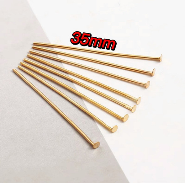5000 Peças Alfinete Contra Pino 35mm- Dourado- Bijuterias -t 1