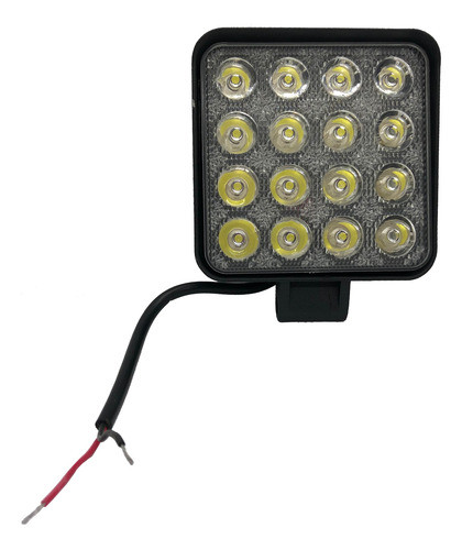 Faro Led Cuadrado 48w 16 Leds Blanco 4x4 Auto Iael Ial-48c 0