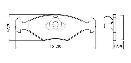 Pastillas Freno Delanteras Vw Gol (98') 1.0 Mi 1