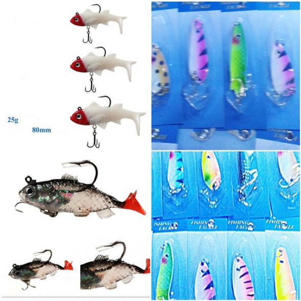 4  Señuelos Siliconas  Cabeza Plomo +  6  Cucharas C/plumas 0
