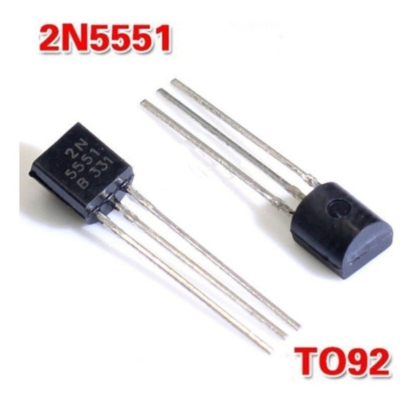 Kit X10 Transistor 2n5551 Npn 0.6amp 160v 350mw 300mhz To-92 1