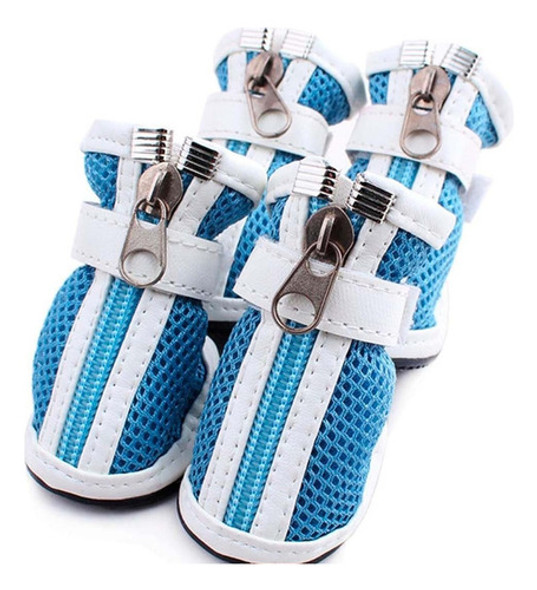 Zapatilla Bota Botita Mascota Calzado Canino Color Celes 0