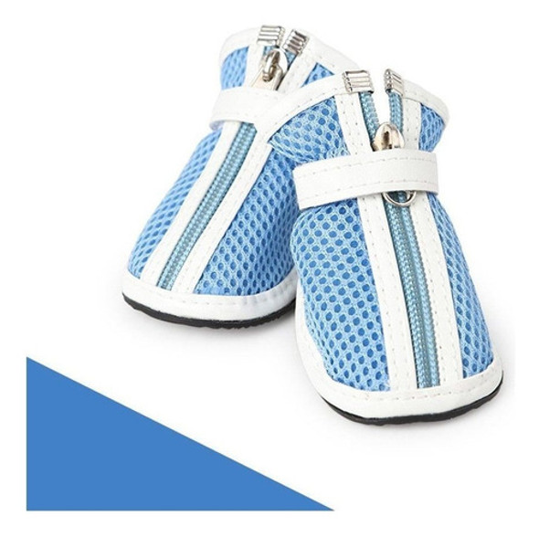 Zapatilla Bota Botita Mascota Calzado Canino Color Celes 1