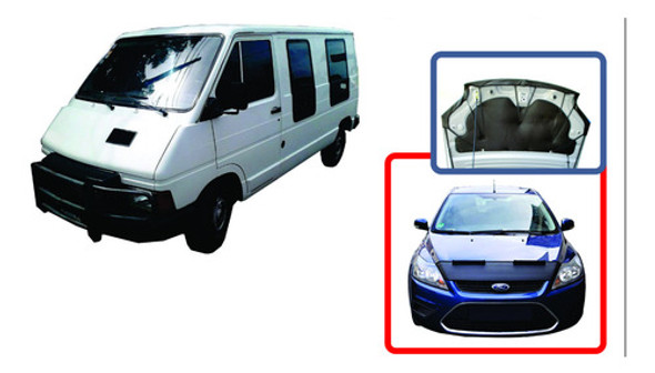 Mascara De Capot Renault Trafic 88/92 En Ecocuero 0