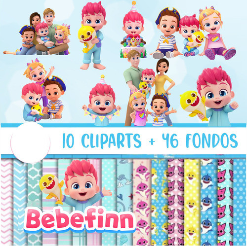 Kit Cliparts Y Fondos Bebefinn Imprimibles #615 1