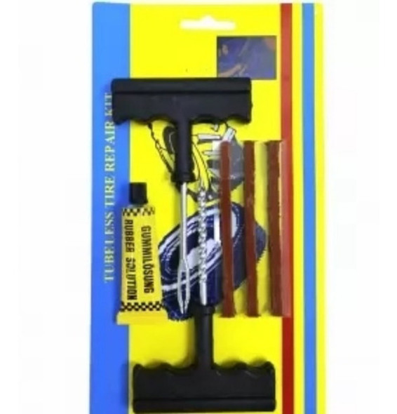 Kit Reparo De Pneu Automotivo + Refil Remendo Macarrãozinho 0