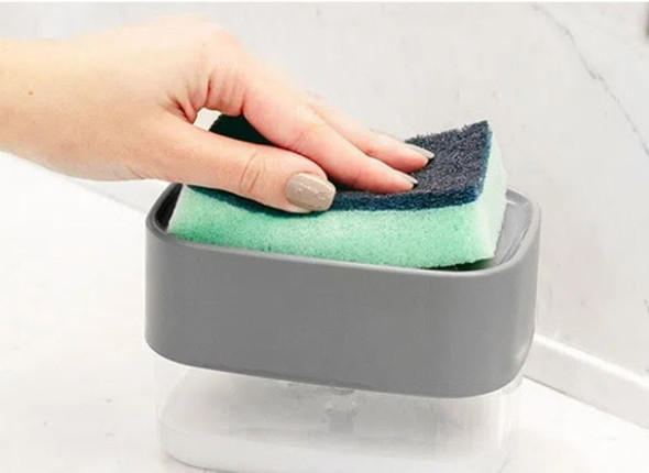 Dispenser Porta Detergente Porta Esponja Trium 550 Ml Azul G 1