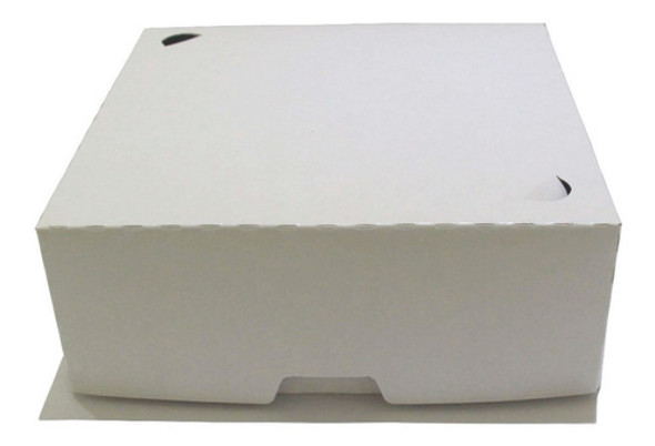 50 Caixas P/ Alimentos Branca/prata 15x15x5,5 Cm C/ Respiro 1