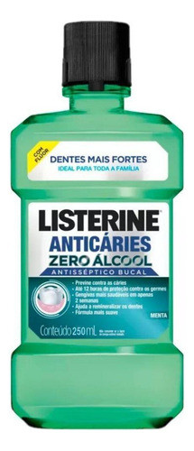 Kit C/ 3 Enxaguante Bucal Anticáries Zero Álcool Listerine 0