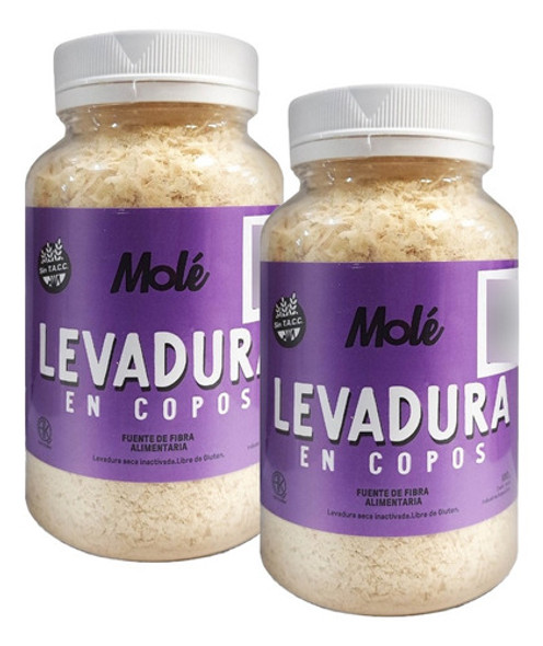 Levadura Seca En Copo Nutricional Mole 180g Sin Tacc Pack X2 0