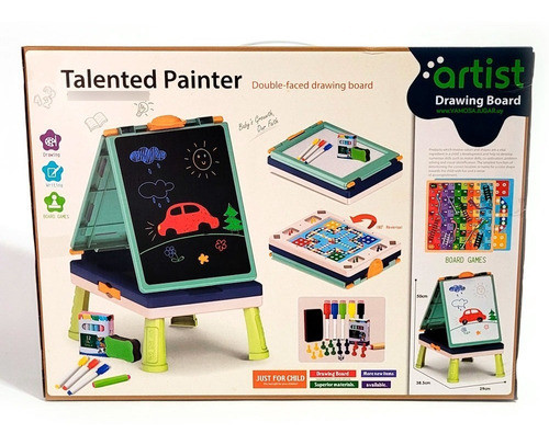Pizarra 2 En 1 Con Juegos De Mesa Pizarrón Vamos A Jugar 0