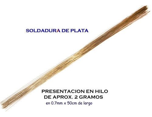 Soldadura De Plata Al 30% En Hilos De 50cm-30 Grs. Biscuit 0